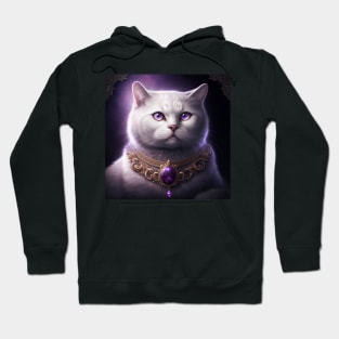 White Spiritual British Shorthair Cat Hoodie